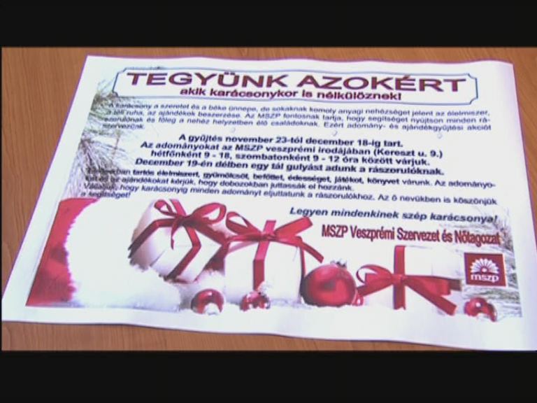 Adományokat gyűjt az MSZP Adományokat gyűjt az MSZP